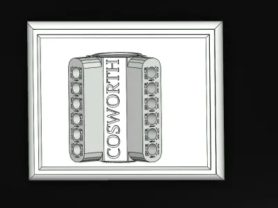 V12 engine desk gadget 3D print model