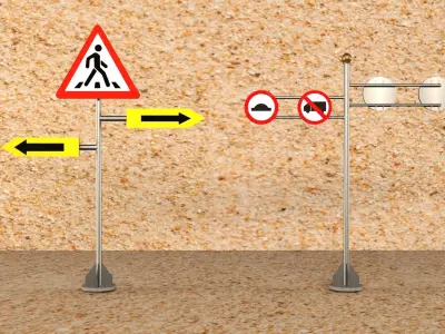 traffic signal Free low-poly 3D model