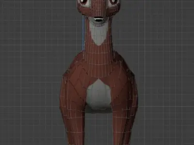 Adult Bambi Model Toon Shade 3D model