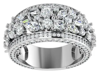 Luxury Diamond Ring 4765 3D print model