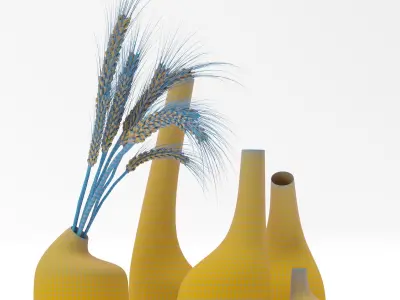 Decorative glass vase 3D model