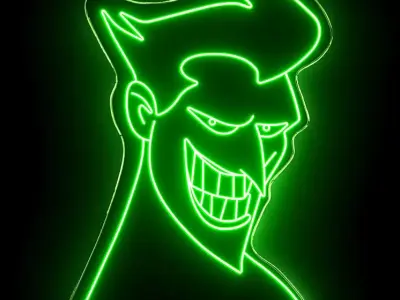 Joker Neon Sign 3D model