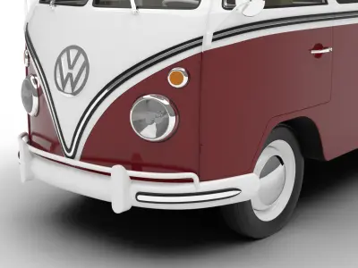 Volkswagen T1 Combi 1950 3d model 3D model