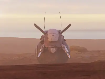 Scifi Vehicle - The Roller Low-poly 3D model