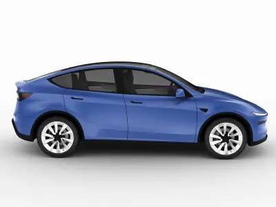 Tesla Model Y 2025 With Interior 3D model 3D model