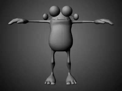 Cartoon Monster Character Dave 3D model