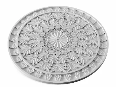 Rosette ornament 3D model