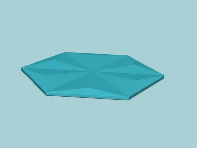 Hexagonal Wall Panel A23 Star - Interior Design Decoration 3D print model