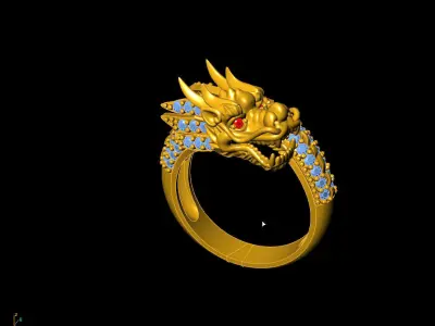 Dragon rings 3D print model purchase