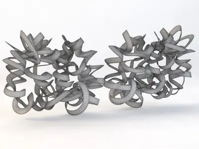 Ribbon Wall Sculpture 3D model