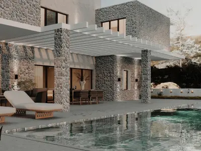 Luxury Bodrum Villa - Modern Architectural  3D model