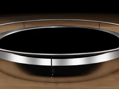 Car stage with lamps and ceiling 3D model