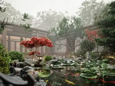 Garden Exterior Model 3D model