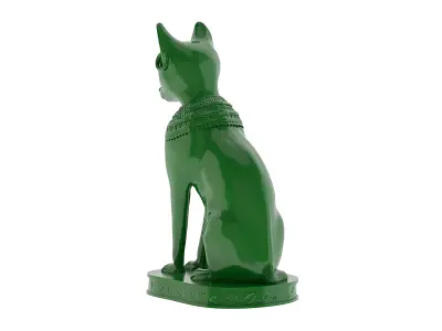 Ancient Egyptian Cat Statue Black 3D Print 3D print model