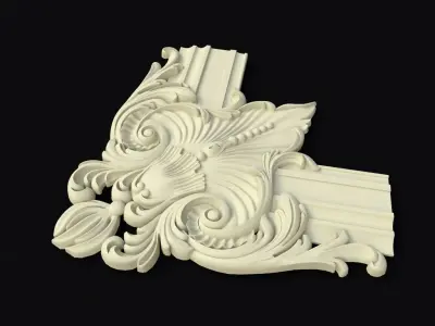 Corner decor ornament for furniture 3D model buy