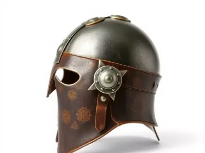 Medieval Steel Helmet model pack Low-poly 3D model