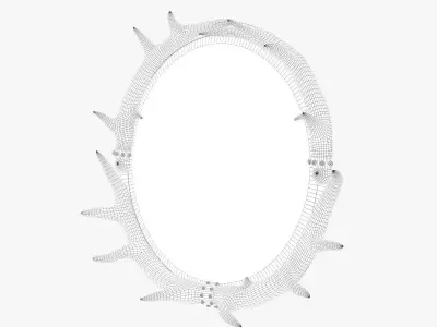Uttermost stag horn mirror 3D model