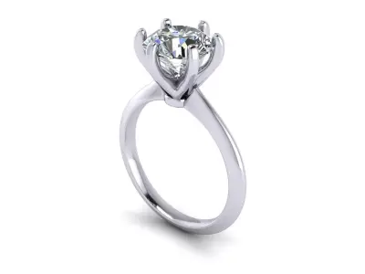 Diamond Engagement Ring R2 3D print model