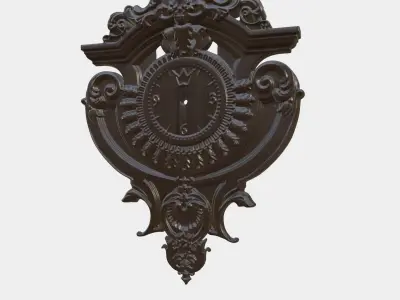 Wooden Clock Decor For Wood Carving 3D print model buy
