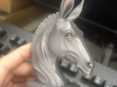 Donkey head sculpture 3D print model