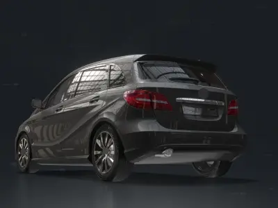 Mercedes Benz SUV car Low-poly 3D model