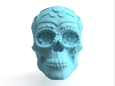 FRIDA KAHLO SUGAR SKULL 3D MODEL 3D print model