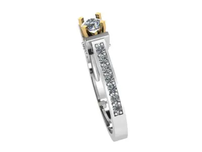 Luxury Solitaire  Diamond Ring 0442 3D print model