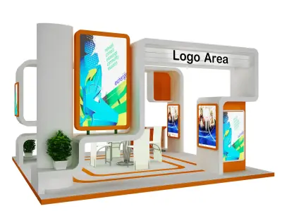 Booth Exhibition Stand a485b 3D model
