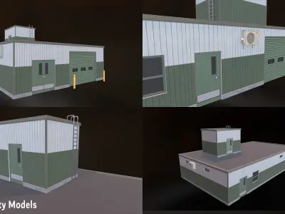 Warehouse 02 Model - Game Ready Low-poly 3D model