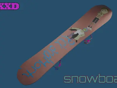 Snowboard two snowboards Free 3D model