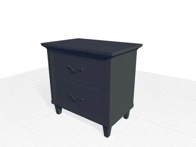 Holderman 2 - Drawer Nightstand in Brown 3D model