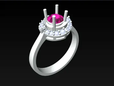 Diamond Ring - Womens Rings - N762857 3D print model