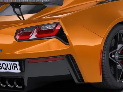 Chevrolet Corvette ZR1 CG 2019 LowPoly 3D model