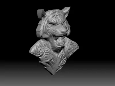 lion pendant 3D print model 3D print model buy
