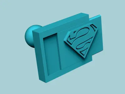Stamp 76 - Superman - Fondant Decoration Maker Toy 3D print model