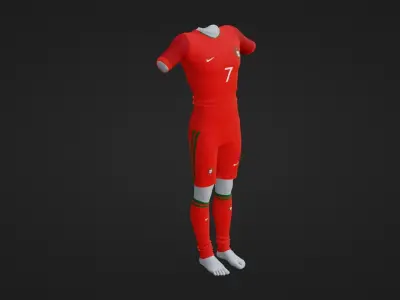 Portugal Sportwear Low-poly 3D model
