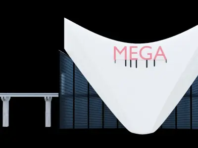 Mega metro station 3D model