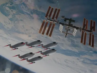 futureistic spaceship Free 3D model