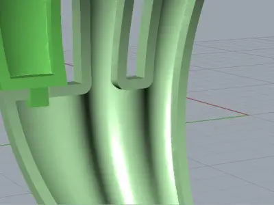 Cross over ring for 3d print 3D print model