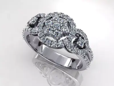 Luxury Diamond Ring 3D print model get
