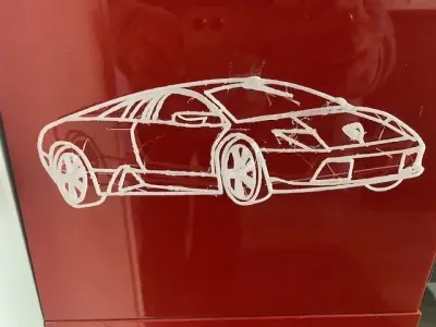 deportivo lamborghini aventador car decal 3D model