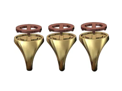 Flat anchor link inserts oval signet US sizes 7 8 9 3D print model