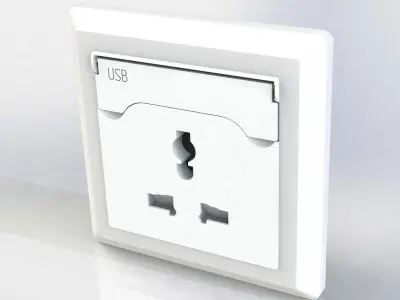 Universal Power Socket 3D print model