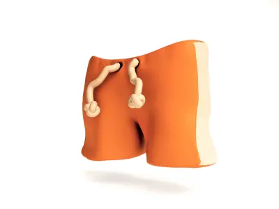 Swim Shorts 3d icon Low-poly 3D model