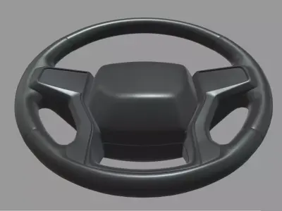 Steering Wheel Car 07 Low-poly 3D model