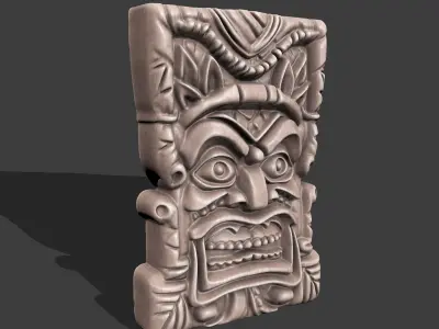 TIKE BAR mask  BUST FOR DECORATION 3D print model