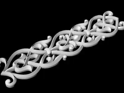 Central decor ornament for furniture 3D model 476