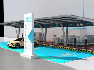 EV Charging Station 2 3D model