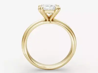 Princess diamond ring 3D print model purchase