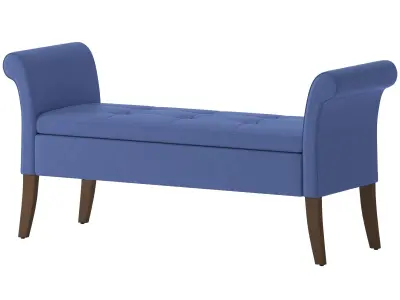Cava Chair Upholstered Bench  3D model